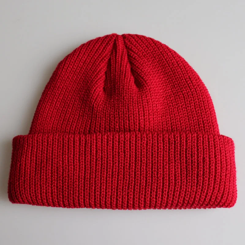 Solid Colors Short Beanies Hat for Men Women Winter Knit Cap Skullies Yellow Orange Beige Grey Navy Black