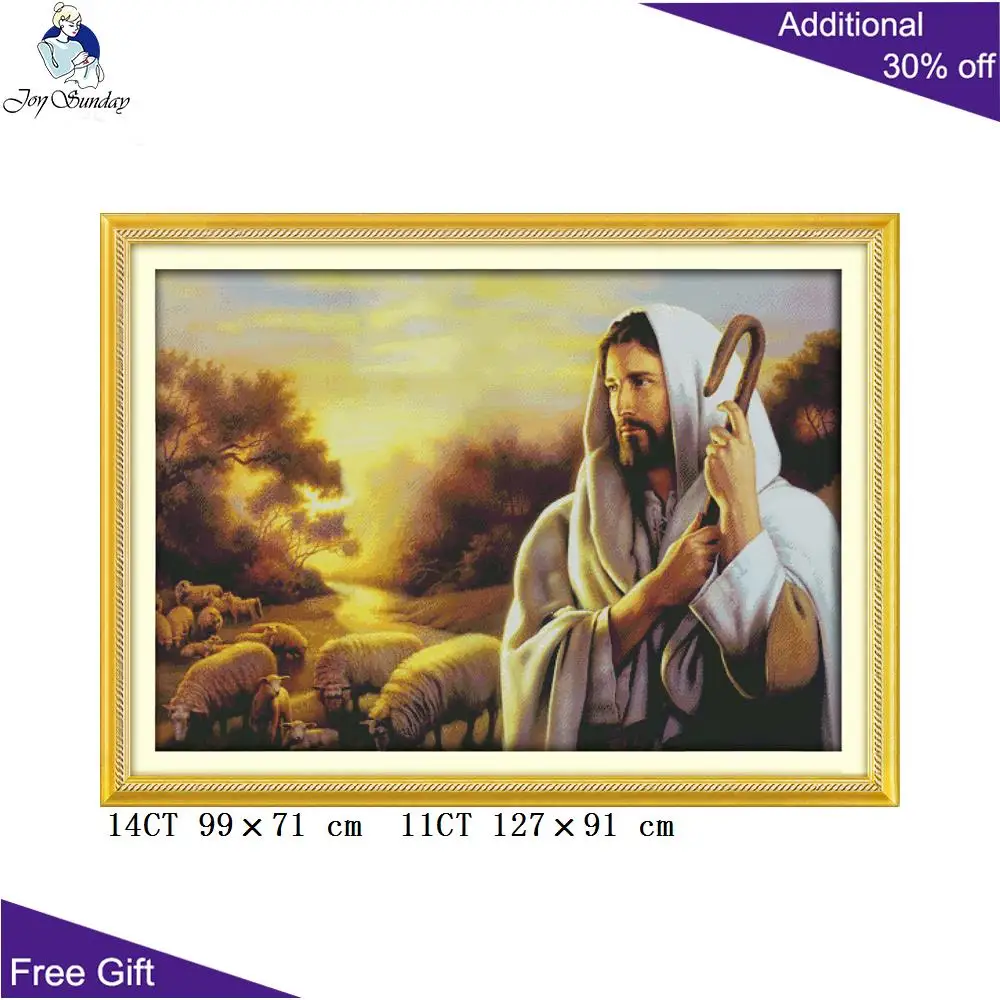 Набор для вышивки крестиком Joy Sunday Иисус Chanted домашний декор R318 R318(2) R400 R403 R407(2)|cross