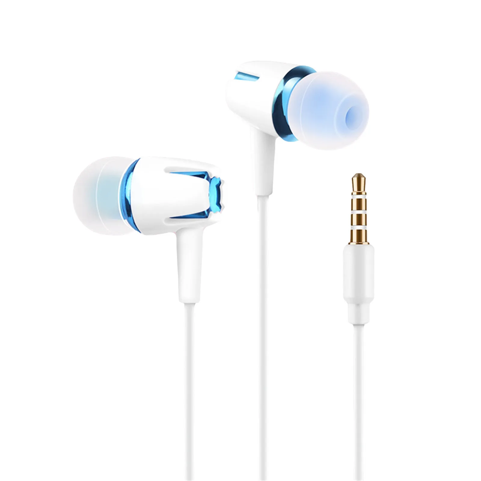 Проводные светящиеся наушники с высоким басом двойным приводом Hi-Fi стерео