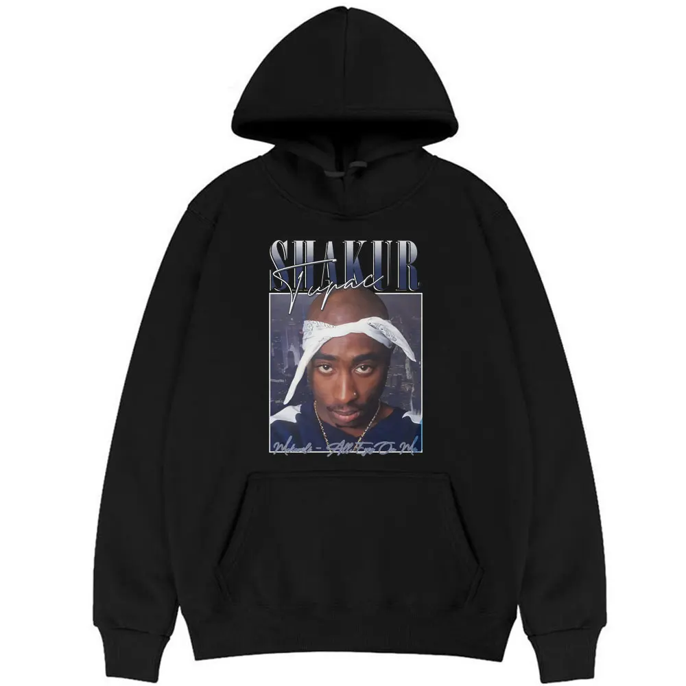 

Shakur Tupac 2pac Graphics Print Hoodie Men Playboi Carti Oversized Hip-Hop Sweatshirts Mens Streetwear Regular Unisex Hoodies