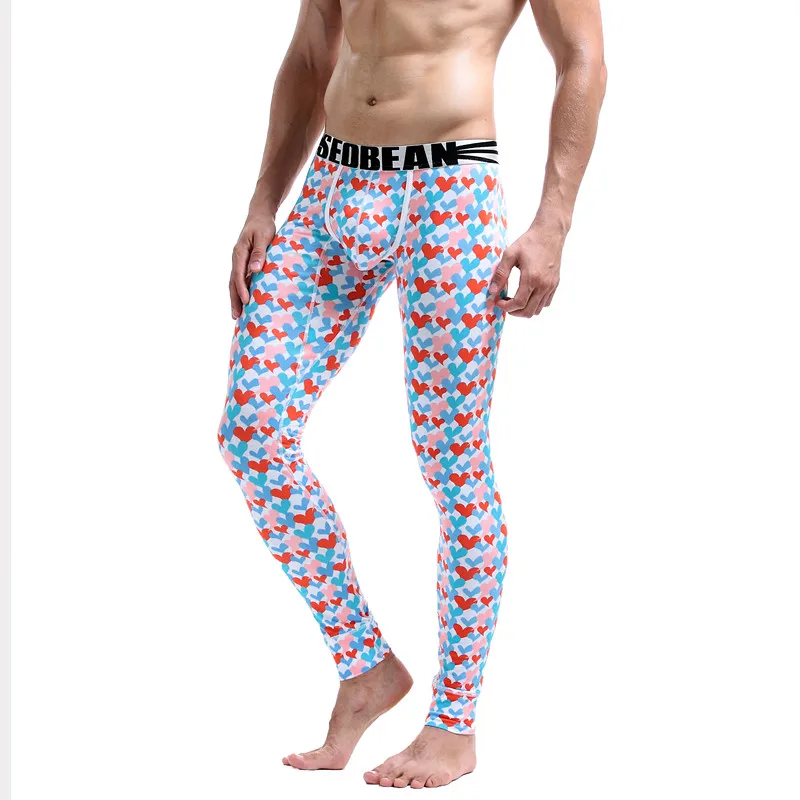 

Men Cotton Soft Comfortable Long Johns Stretch Termica Homem Pants Line Warm Thermal Underwear Bottoming Trousers