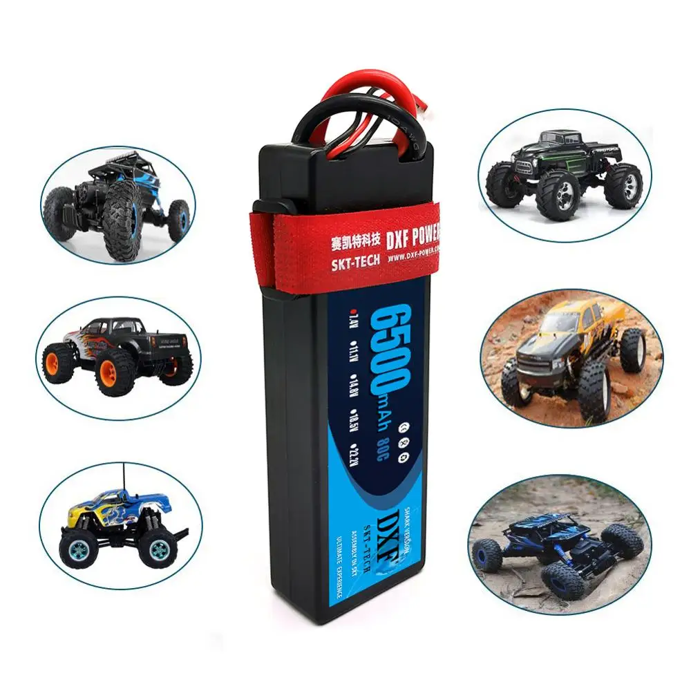 DXF 2S 7 4 V 6500mAh 60C 80C Max 120C 160C Lipo батарея RC части удобные для TRXX 1/10 автомобиля Дрон