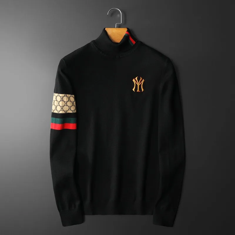 Высококачественный Роскошный дизайнерский брендовый свитер с вышивкой мужская