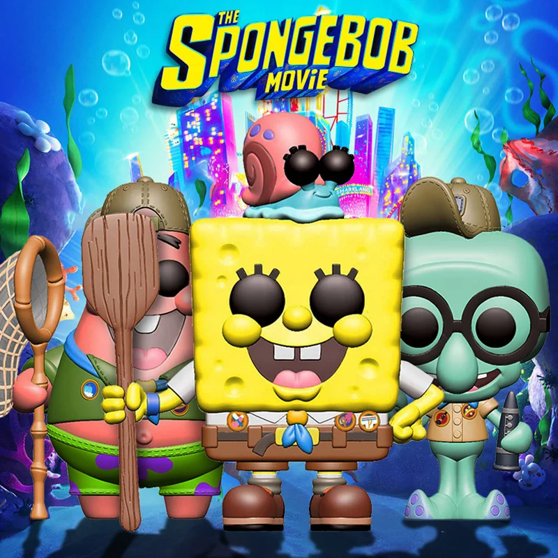 

POP 3.75 inch SpongeBo SquarePants Piestar Squidward Vinyl model Action Figureals Brinquedos Model