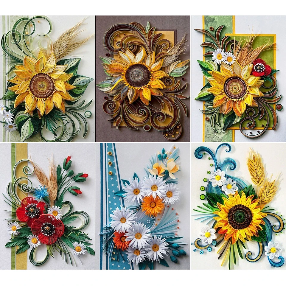 

5D DIY алмазное Рисование Подсолнечник Набор для вышивки крестиком, полная квадратная вышивка, мозаика, искусство, картина стразы, Декор, пода...