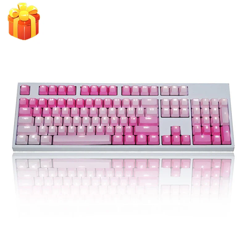 

104 Keys PBT Dip Dyeing Keycaps for Mechanical Gaming Keyboard Gradient Ramp Colorful Keycaps for IKBC/Cherry