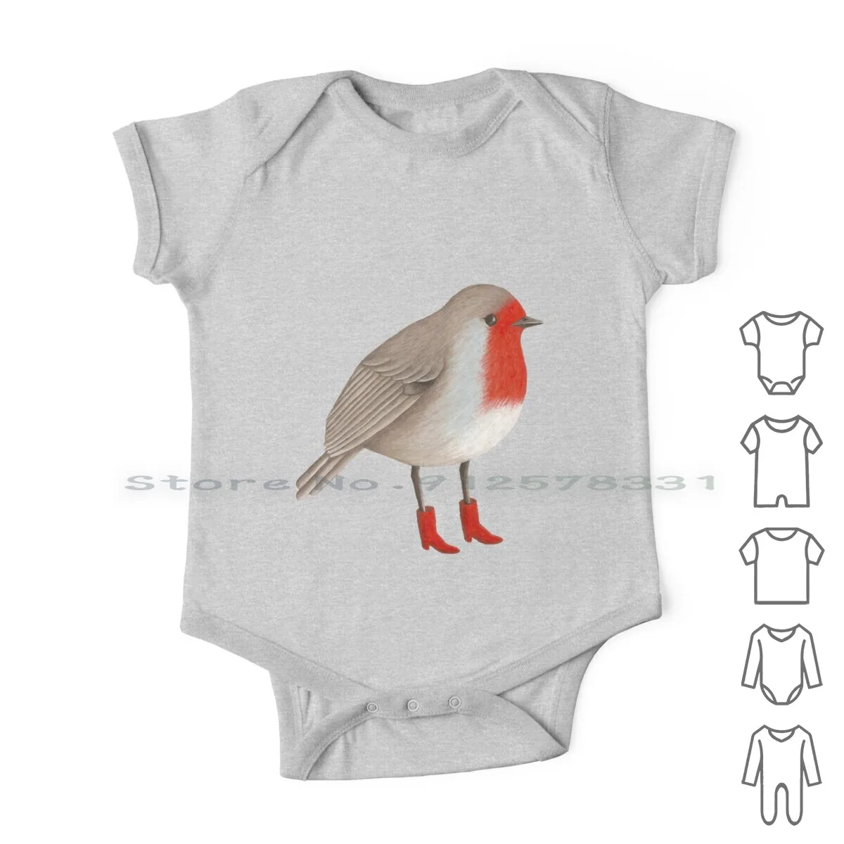 

Robin Newborn Baby Clothes Rompers Cotton Jumpsuits Animal Bird Tempera Robin Infant Long Sleeve Sleeveless One-Piece Kids