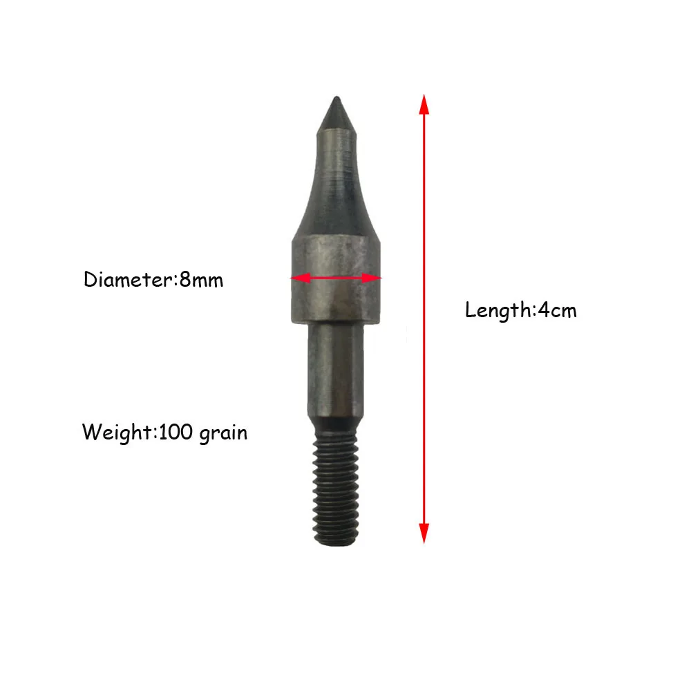 15 шт. серебро 100 зернистая стрела серебристая со стальным наконечником для