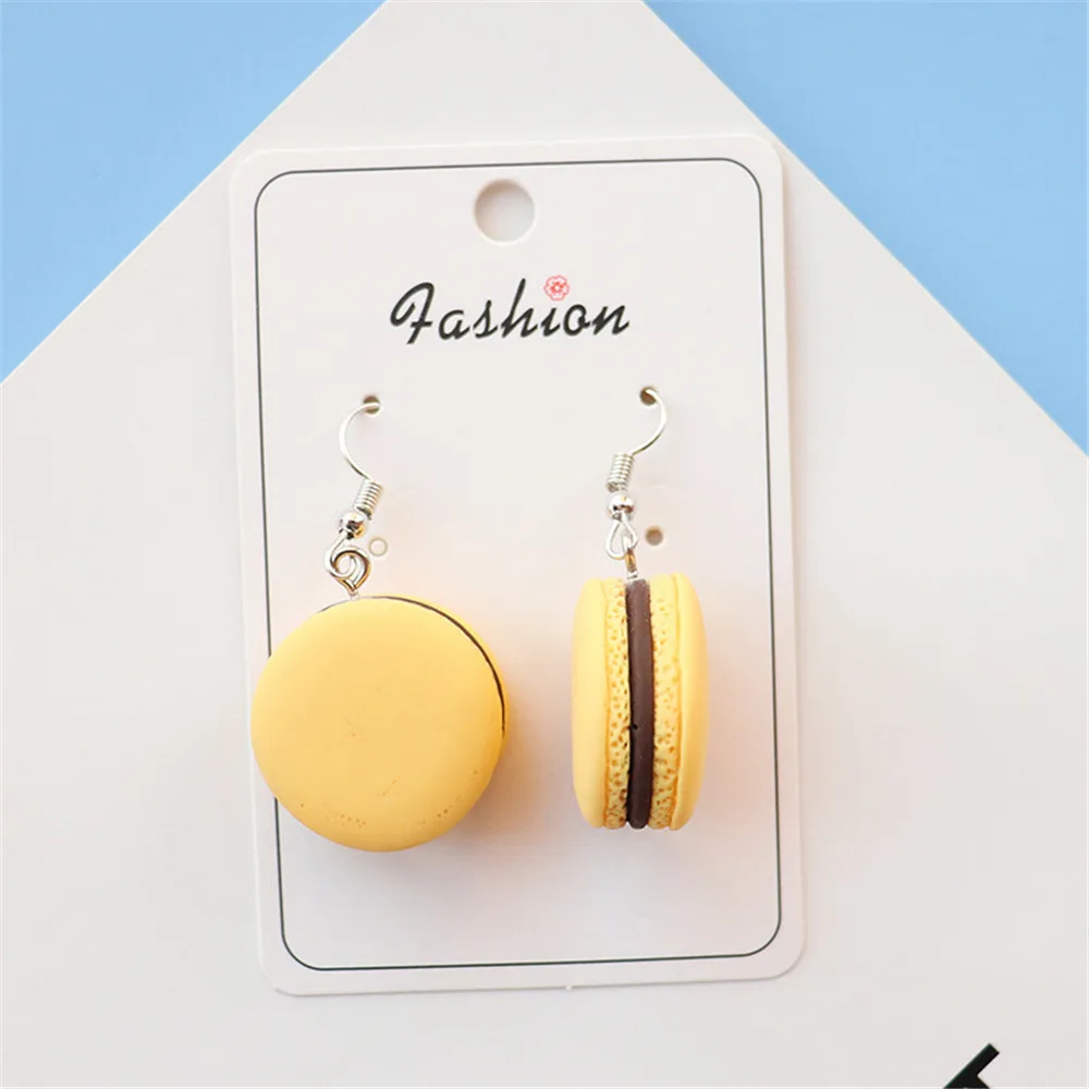 

Cute Colorful Macaron Drop Earrings For Women Girls Diy Handmade Korean Creative Unique Dangle Earrings Jewelry Accessories