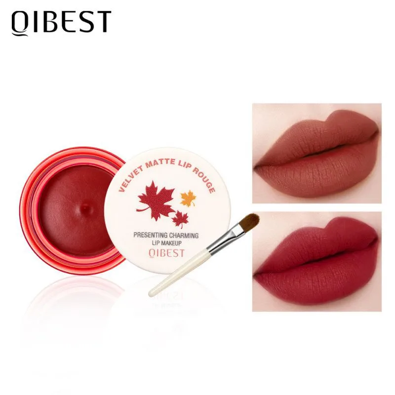 

Matte Soft Waxy Filling Lip Putty Cloud Velvet Lip Glaze Air Mist Surface Lip Putty Not Easy To Drop Color Band Lip Brush