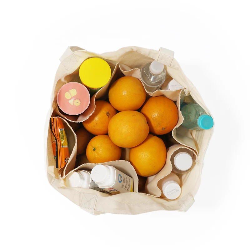 Органический хлопок многоразовая переносная сумка для покупок Экологичная