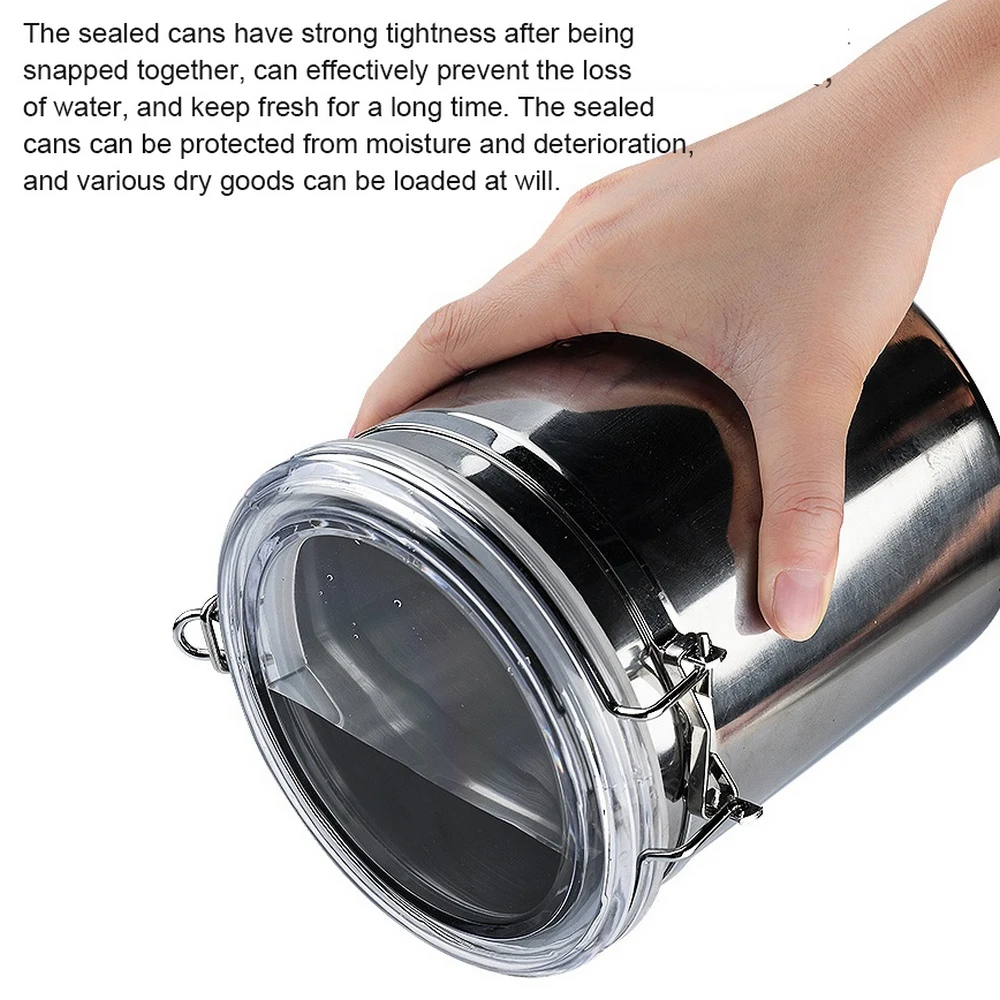 Герметичные банки из нержавеющей стали стеклянная банка для хранения продуктов