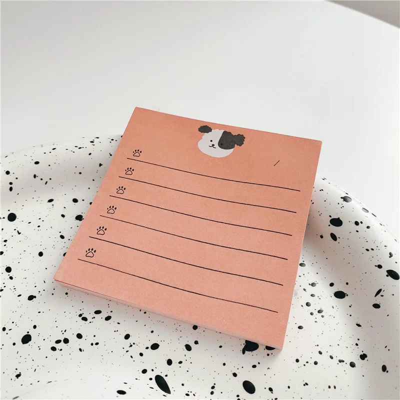 

ins same note pad cute girl heart cartoon dog striped note paper non-sticky