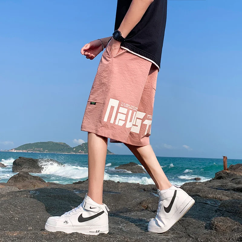 

2021 new shorts men men's summer 5-point leisure trend wear loose large underpants beach sports pants streetwear sweatpants