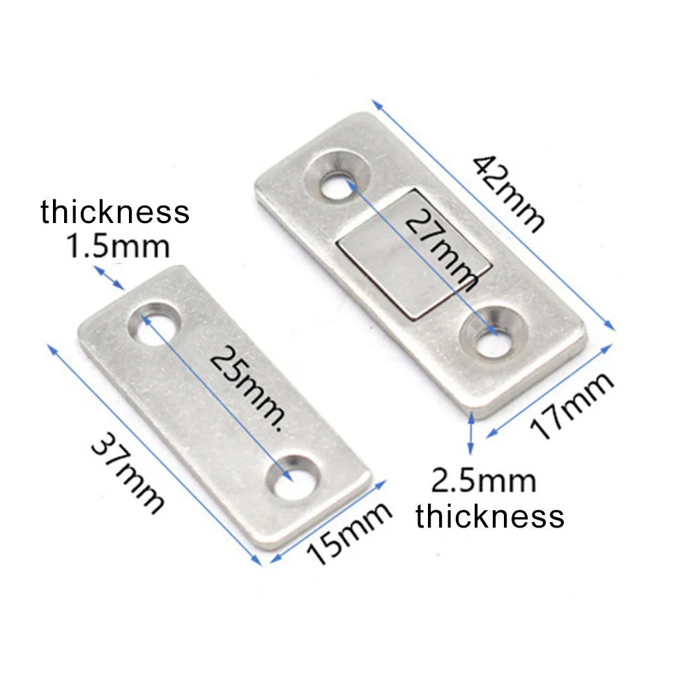 2/4/8 шт/комплект крепкий дверной ящик для шкафа скрытый магнитный из нержавеющей