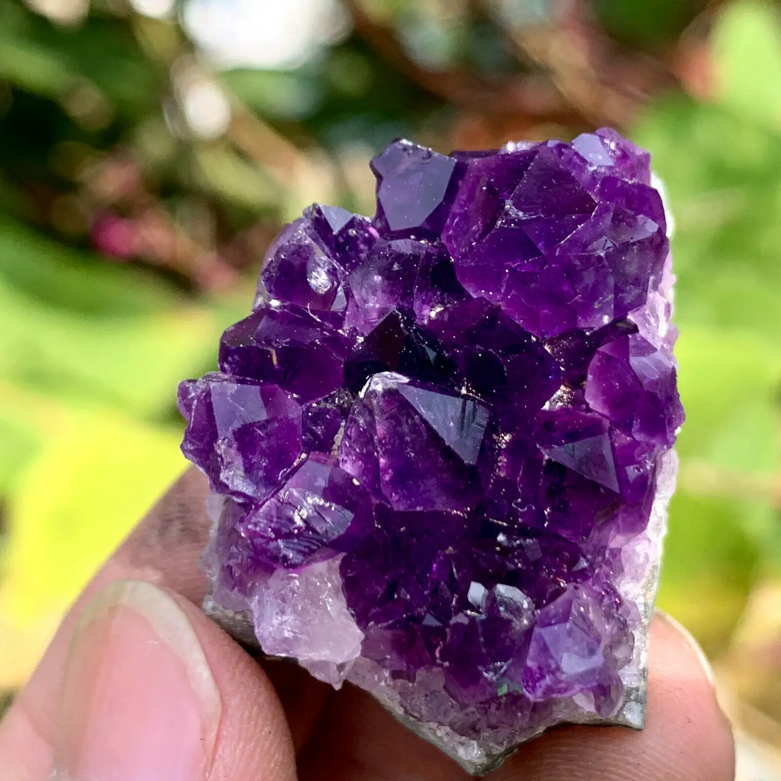 

Natural Amethyst geode quartz cluster crystal specimen Healing 70-80g