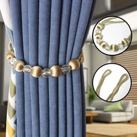 1pcs tiebacks for curtains rope velvet bead curtain accessories tieback buckle holder hanging ropes home decoration