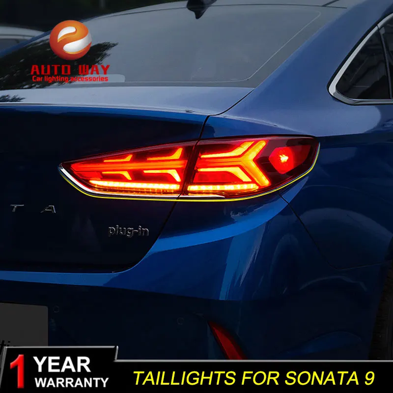 Автомобильный Стайлинг задние фонари фонарь чехол для hyundai Sonata 9 задних сигнальных огней, светодиодный Sonata фонарь задний светодиодный дневные ходовые огни