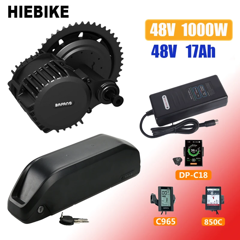 Bafang мотор 48В 1000 Вт BBSHD Ebike комплект с батареей 17ач Электрический велосипед