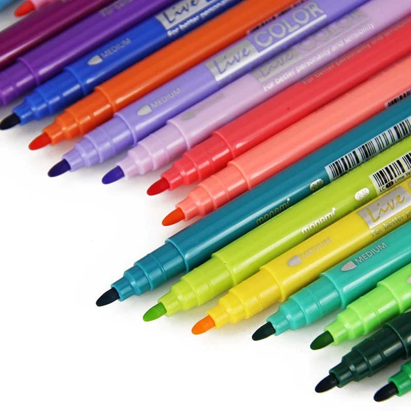 10pcs gel pen double head Color pen Non-toxic environmental protection free shipping