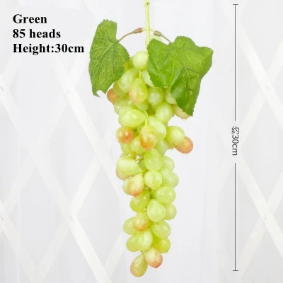 Grape Green 85heads Искусственный фруктовый Овощной Детский развивающий магазин дисплей реквизит цветок модель украшения фотография ферма украшения реквизит - Цвет: Grape Green 85heads