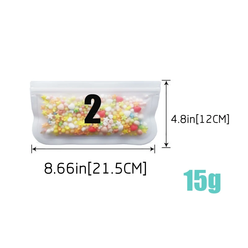 Translucent Frosted PEVA Food Preservation Bag Thick Silicone Storage Freezer Reusable Seal Vacuum Kitchen Organize | Дом и сад