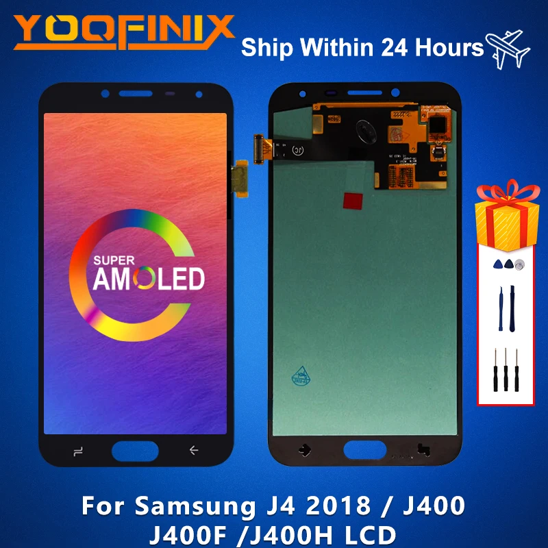 ЖК-дисплей Super AMOLED для Samsung Galaxy J4 2018 J400 сенсорный запасные части J400F J400H J400P J400M J400G |