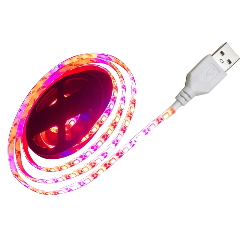 Grow light 5050 60 светодиодов/м 4 красный 1 синий водонепроницаемый светодиодный завод светодиодная лента для освещения растений для внутреннего рассада цветов овощей Фито лампа набор