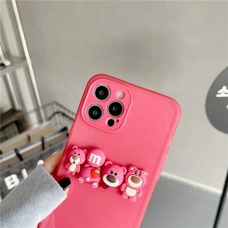 new translucent disney cartoon lotso phone cover case for iphone 11 12 pro max x xr xs max 7 8 plus toy story 3d figure shell free global shipping