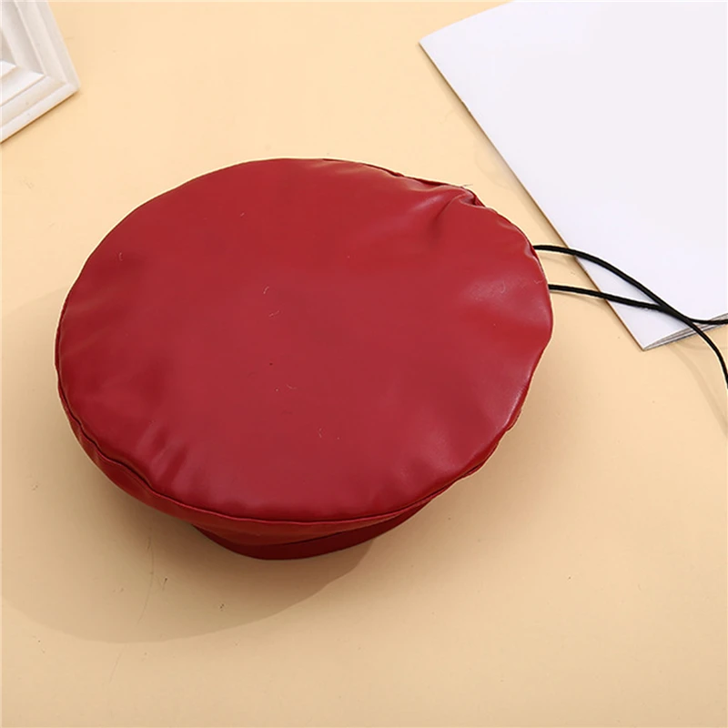 Береты женские из искусственной кожи модная художественная Кепка однотонные