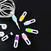 10 pcs cable winder data earphone line protector cover for phone wire organizer cord case plastic convenient clip