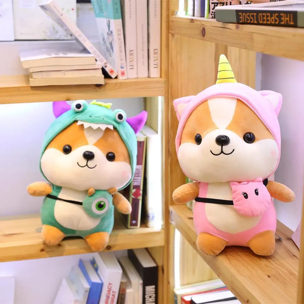 

25/35/50cm Cartoon Transform squirrel Dinosaur deer bee unicorn Plush toy soft stuffed animal kawaii doll for Child kid gift