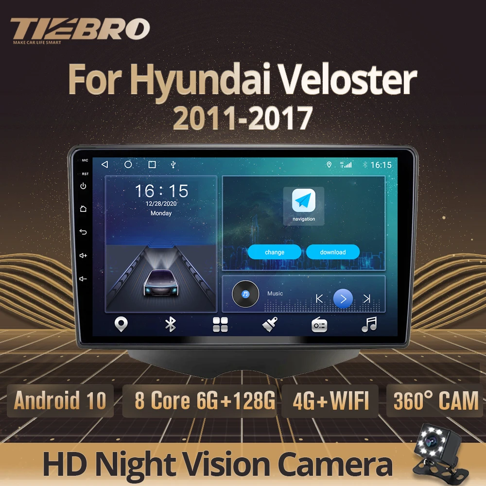 

Автомагнитола 2DIN на Android 2011 для Hyundai Veloster 2017-, GPS-навигация, автомобильный радиоприемник, автомобильный мультимедийный плеер IGO