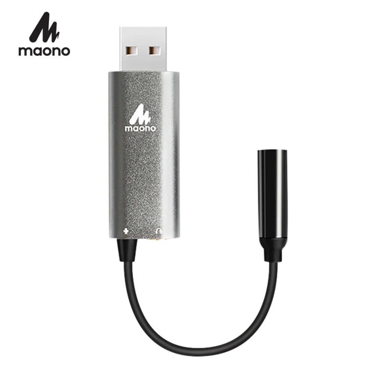 Оригинальный MAONO AU-AD304 USB Звуковая карта адаптер для микрофона наушников