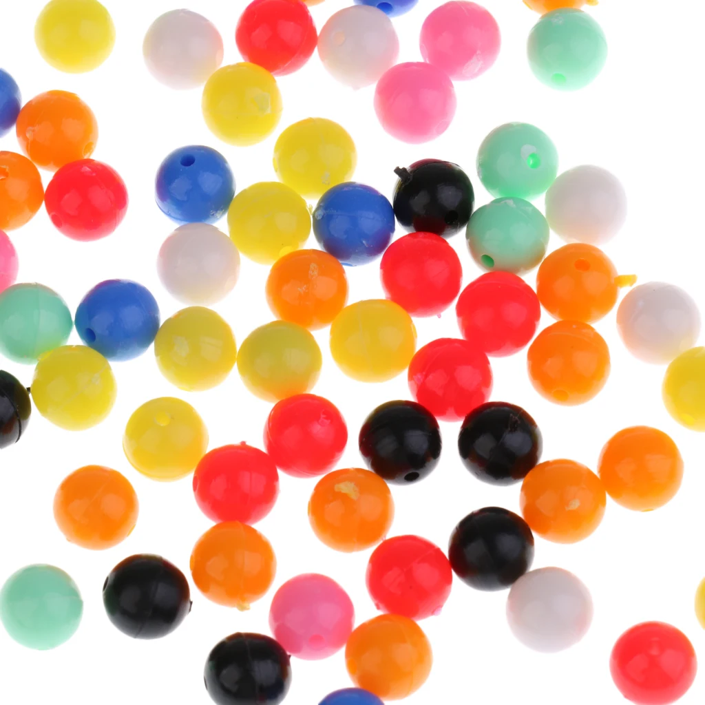 100 шт Разноцветные рыболовные бусы приманка для карпа на рыбалку Бусины снасти