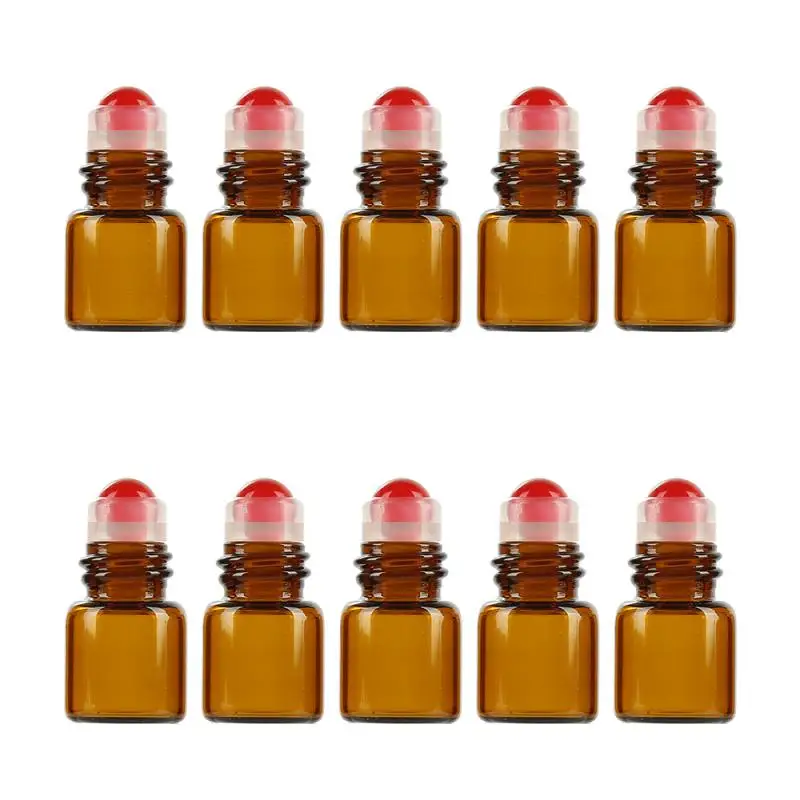 Новая портативная прозрачная дорожная 1 мл коричневая бутылка для эфирного масла