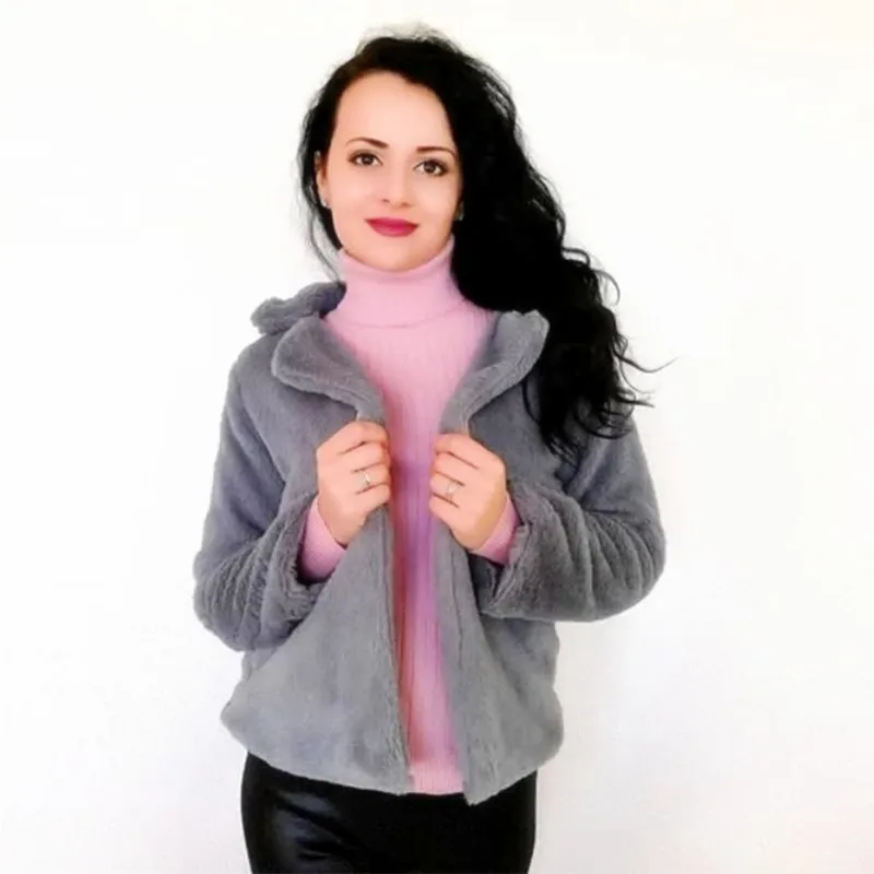 VITIANA женское повседневное пальто из искусственного меха для девушек 2018 Осень