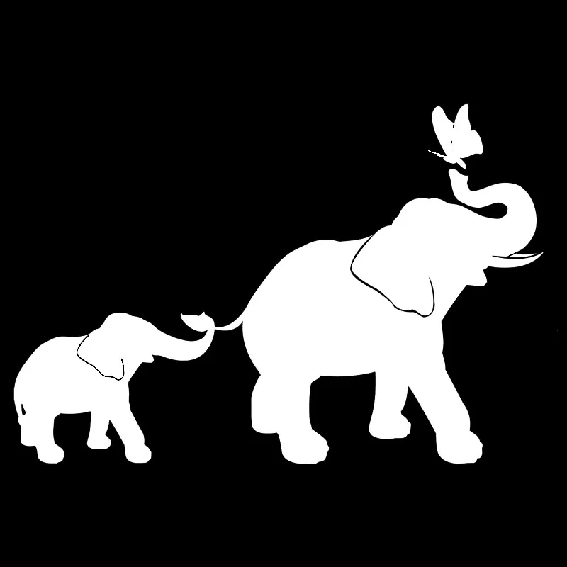 

Персонализированные автомобильные наклейки креативные наклейки слон семейная бабочка водонепроницаемая и Солнцезащитная крышка царапин...