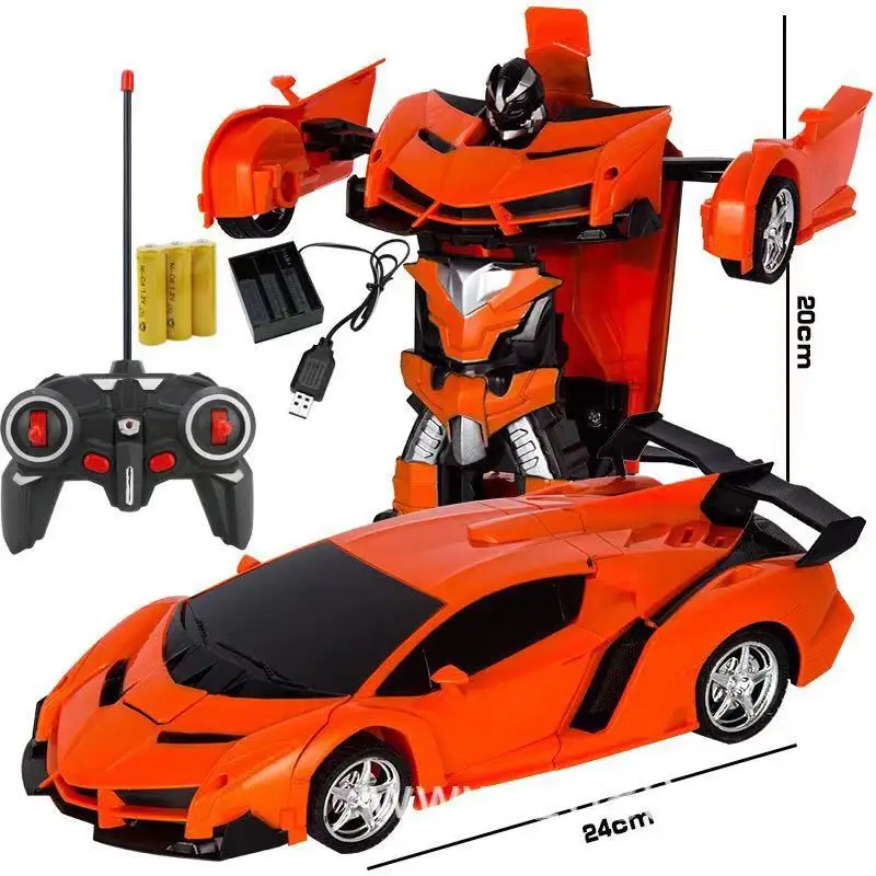 Rc Transformer 2 in 1 RC Car Driving Sports Cars drive Transformation Robots Models Remote Control Fighting Toy Gift | Игрушки и хобби