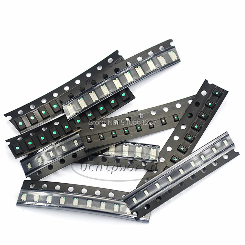 100 шт. 1206 3216 3 2*1 6 мм SMD LED светильник цвета: красный желтый голубой белый зеленого