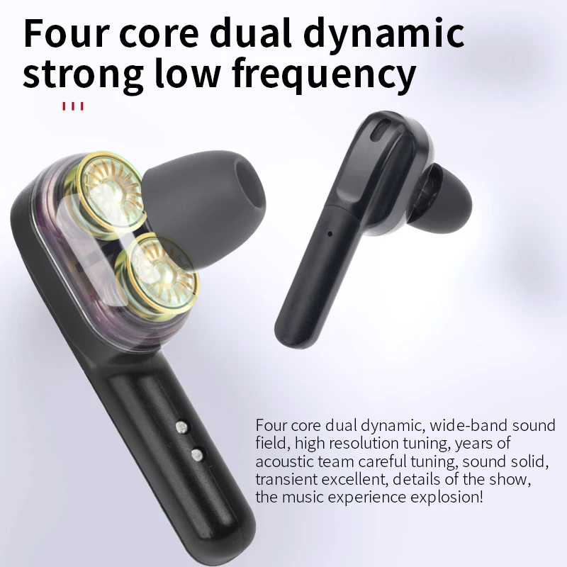 

4 horns Black True Stereo In-ear Headset auriculares Fone Bluetooth audifonos inalambicos Earphone Headphone Wireless Earbuds