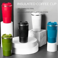 leak proof thermos double stainless steel coffee mug hot and cold preservation water bottle for coffee household items for drink