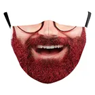 Маска унисекс для косплея, красная борода, дышащая, для взрослых