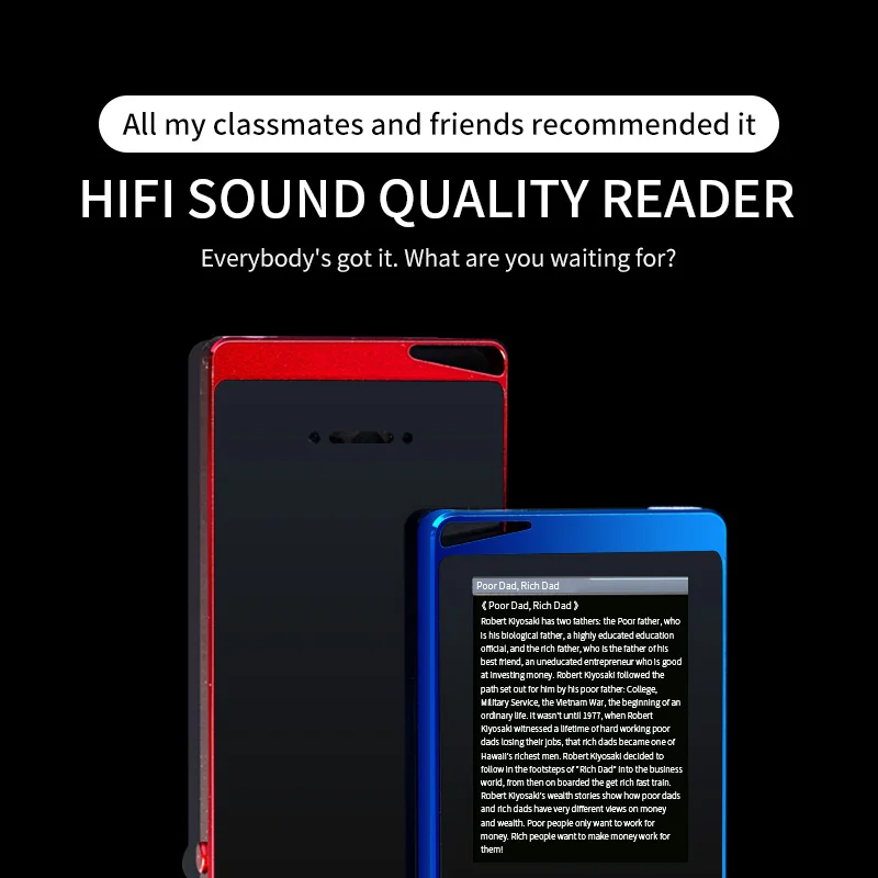 Mp3-плеер BITOP с Bluetooth-динамиком встроенная сенсорная клавиша 8 ГБ 16 Hi-Fi