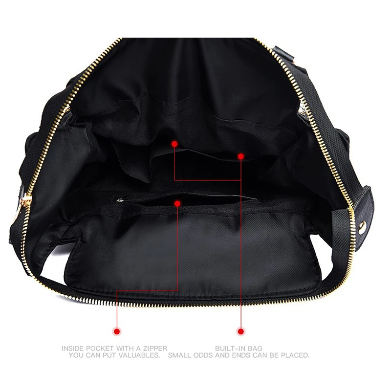 

Female Classic Backpack Fashion Design Of Oxford Cloth Soft Bagpack Can Cross The Cross Waterproof Lightweight Casual Bag Solid
