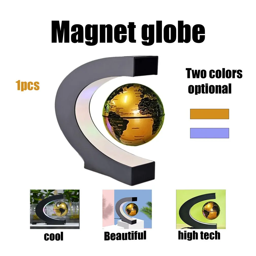 

LED World Map Magnetic Levitation Floating Globe Night Light Office Home Electronic Anti Gravity Ball Lamp Novelty Decoration
