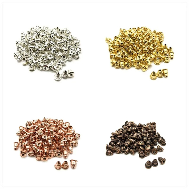 Металлические серьги затычки для ушей золотые и серебряные аксессуары