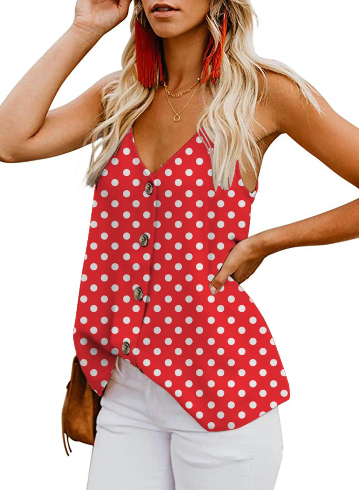 Одежда OWLPRINCESS Летняя Сексуальная Повседневная футболка с принтом в горошек на