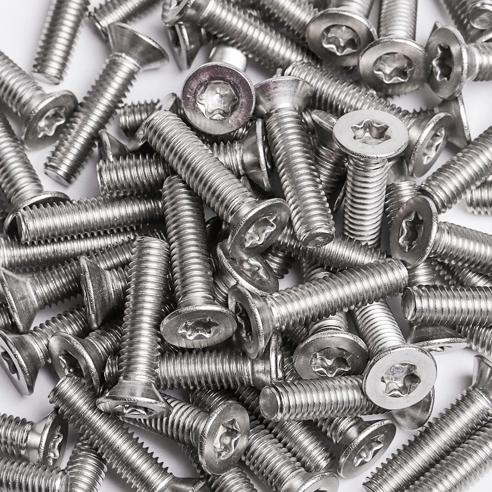 304 Stainless Steel Flat Torx Six-Lobe Head Countersunk Screw M2 M2.5 M3 M4 M5 M6 Fully Threaded Six Lobe Screws Machine Bolt |
