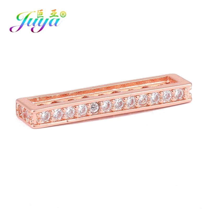 Juya DIY Ювелирные изделия из жемчуга компоненты несколько рядов металлический разделитель спейсер баров для натуральных камней Жемчуг Бисероплетение ювелирных изделий - Цвет: Rose Gold
